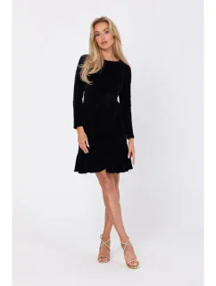 Šaty s spodním lemem černé model 18871766 - Moe