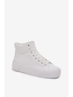 Dámske zateplené tenisky na platforme Big Star - biele Dámske zateplené tenisky na platforme Big Star - biele