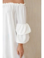 Španělské šaty s volánky model 21129984 ecru - Kesi Španělské šaty s volánky model 21129984 ecru - Kesi