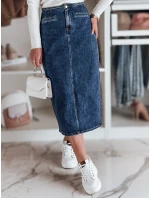 Džínová midi sukně s rozparkem modrá Dstreet model 21985640 - FashionStreet