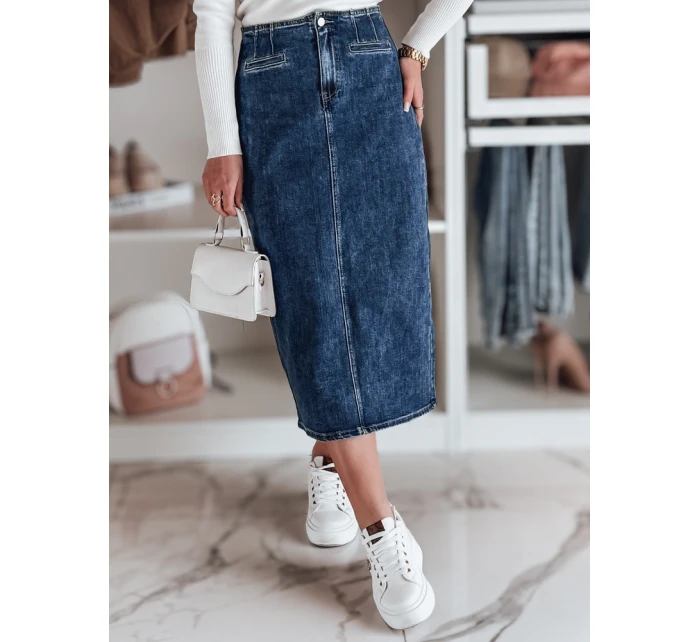 Džínová midi sukně s rozparkem modrá Dstreet model 21985640 - FashionStreet