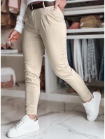 Dámské kalhoty chinos s páskem cappuccino Dstreet model 21986432 - FashionStreet