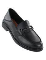 Dámske kožené mokasíny čierne Vinceza 18117