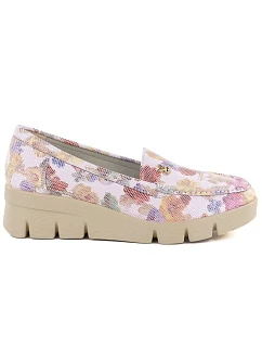 Dámske topánky na platforme ružové s kvetmi M.Daszynski MR23109D