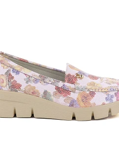 Dámské boty na platformě růžové s květinami M.Daszynski model 22068831 - M. Daszyński