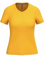 Kariban K 381 Dámske tričko s výstrihom do V 20.K381 yellow