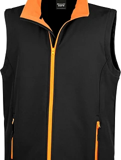 R Pánská 2vrstvá softshell vesta "Printable" 30. black/orange model 22428280 - Result