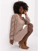 Šaty RV SK model 16328040 tmavě lila - FPrice Šaty RV SK model 16328040 tmavě lila - FPrice