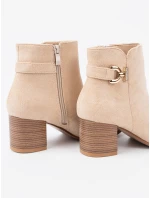 Trendy dámské kotníčkové boty Jasnobeżowy Obcas Trendy dámské kotníčkové boty Jasnobeżowy Obcas