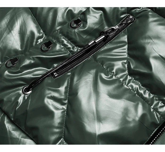 Zelená dámská bunda s kapucí model 17099097 - S'WEST