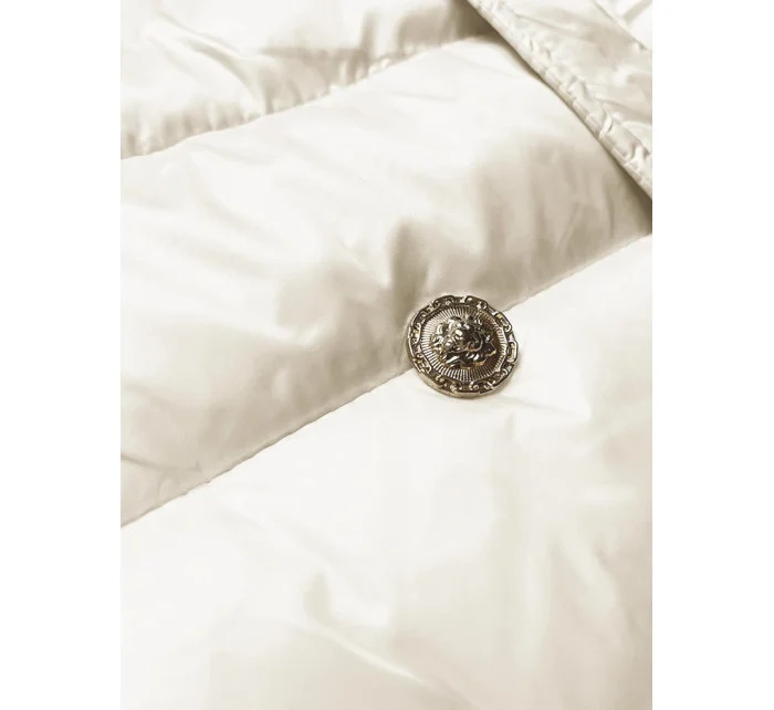 Dámsky kabát s gombíkmi vo farbe ecru (5M3160/1-254) Dámsky kabát s gombíkmi vo farbe ecru (5M3160/1-254)