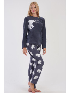 Dámske polárne pyžamo Ursus sivé s ľadovým medveďom