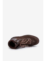 Semišové Zateplené Boty Trapery Pánské Big Star model 21669658 Hnědé - Big Star Shoes