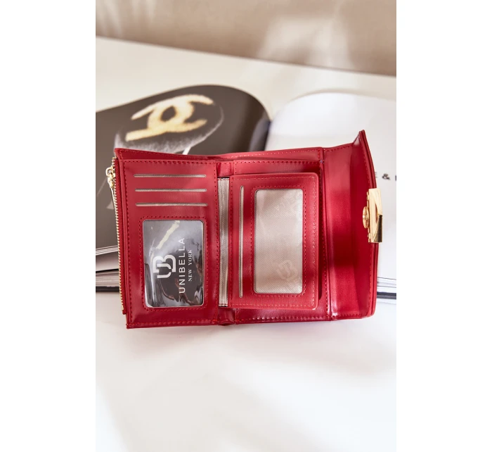 Lakierowany Portfel Damski Czerwony Rahner