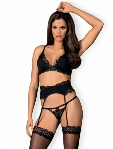 Zmyselný set Arisha set with garter belt - Obsessive