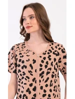 Dámske šaty s krátkym rukávom Leopard Home