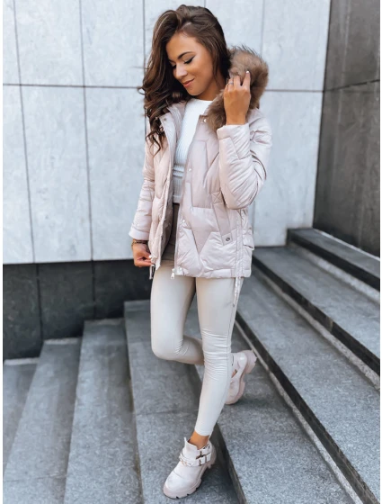 Dámska zimná bunda SNOW beige FashionStreet TY3817