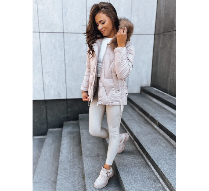 Dámska zimná bunda SNOW beige FashionStreet TY3817