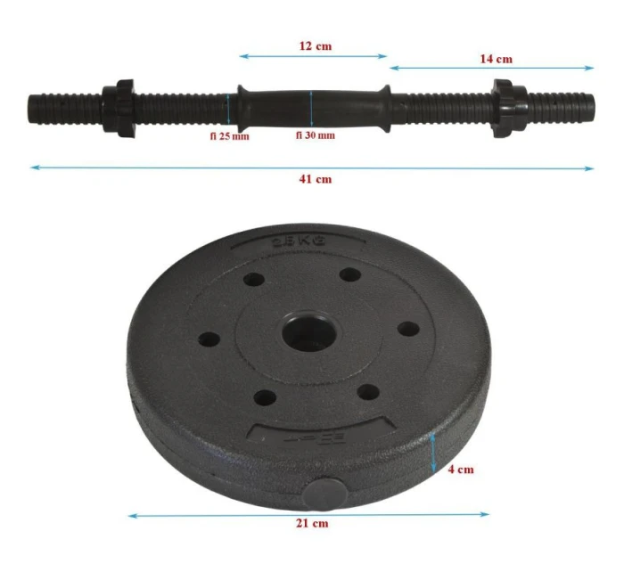 EBfit kompozitná činka nastaviteľná 10 kg EBfit kompozitná činka nastaviteľná 10 kg