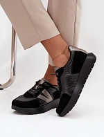 Sneakersy Damskie Na Platformie Vinceza 58561 Czarne