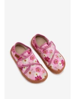 Dětské dívčí pantofle Barefoot Kwiatki Froddo G1700438-8 -11 Růžové