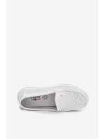 Dámské polobotky z přírodní kůže S.Barski GR61-5980 Bílé