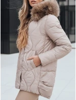 Dámská zimní bunda s kožešinou béžová Dstreet model 21994791 - FashionStreet