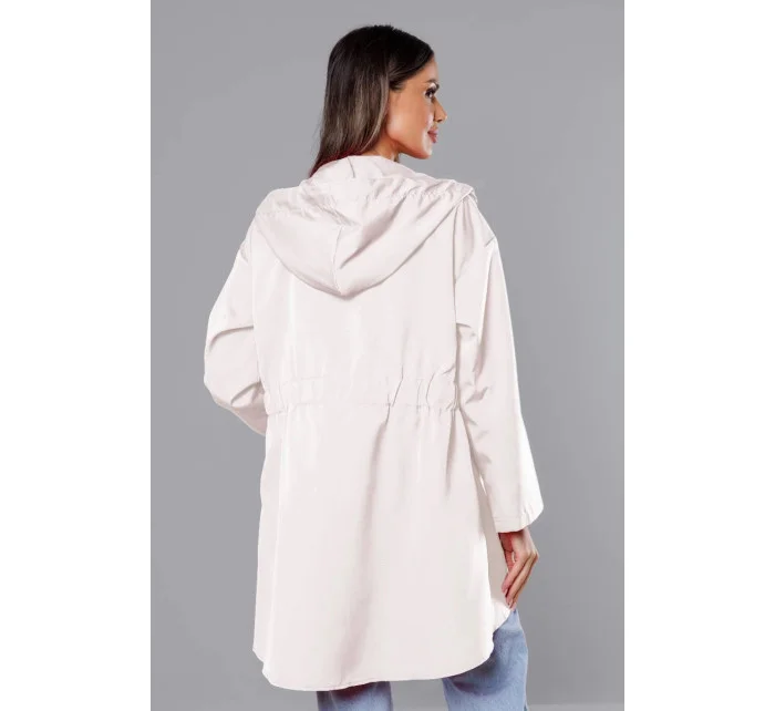 Tenký asymetrický dámsky prehoz cez oblečenie v smotanovej farbe (B8117-26)