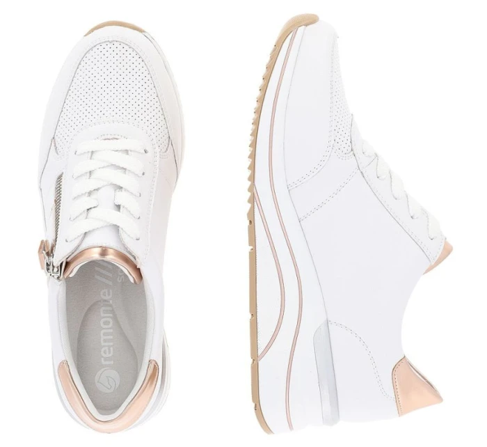Dámske kožené tenisky na podpätku Remonte D0T04-80 Dámske kožené tenisky na podpätku Remonte D0T04-80