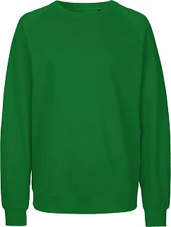 Neutral O 63001 Unisex mikina s raglánovými rukávmi z bio bavlny 77.6301 zelená