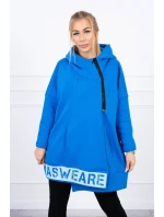 Zateplená mikina so zipsom nevädzovo modrá