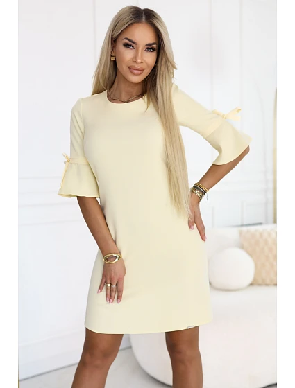 Dámske šaty 217-12 NEVA pastelová žltá - Numoco