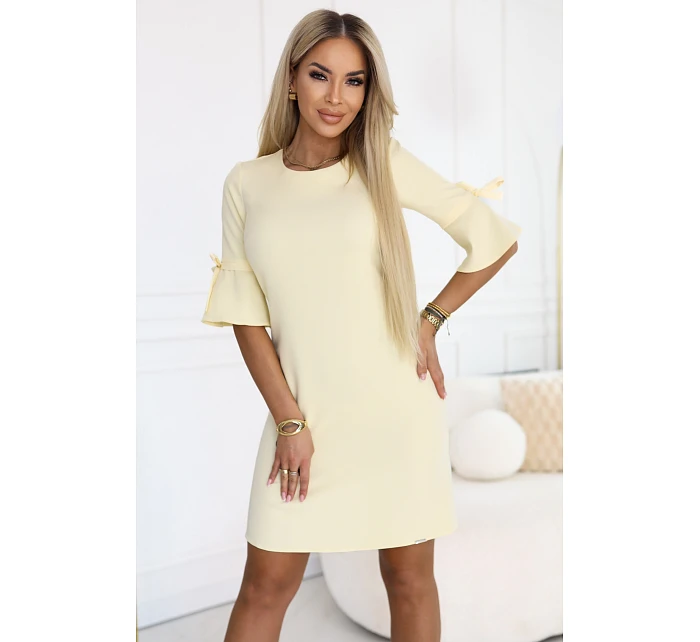 Dámske šaty 217-12 NEVA pastelová žltá - Numoco