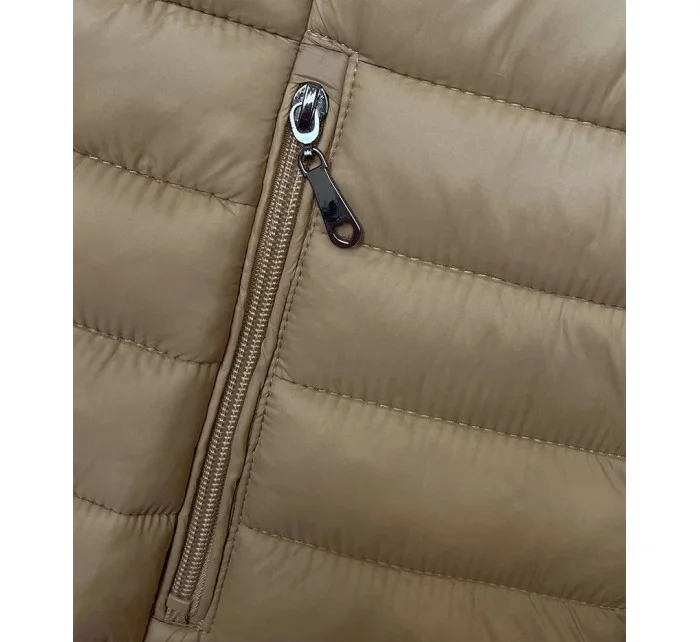 PRZEJŚCIOWA PIKOWANA KURTKA DAMSKA BEŻOWA model 18823209 - J.STYLE