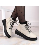 Filippo zateplené kožené topánky na platforme W PAW482 beige Filippo zateplené kožené topánky na platforme W PAW482 beige