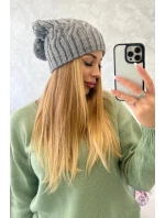 Fleecová čepice Paulina model 18750167 tmavě šedá - K-Fashion Fleecová čepice Paulina model 18750167 tmavě šedá - K-Fashion