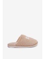 Obuwie Domowe Kapcie Damskie Futrzane Beżowe Maelis