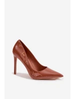 Lakované lodičky z eko kůže Camel model 22037665 - Boto