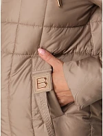Kurtka damska pikowana z kapturem beżowa model 22341080 - FashionStreet