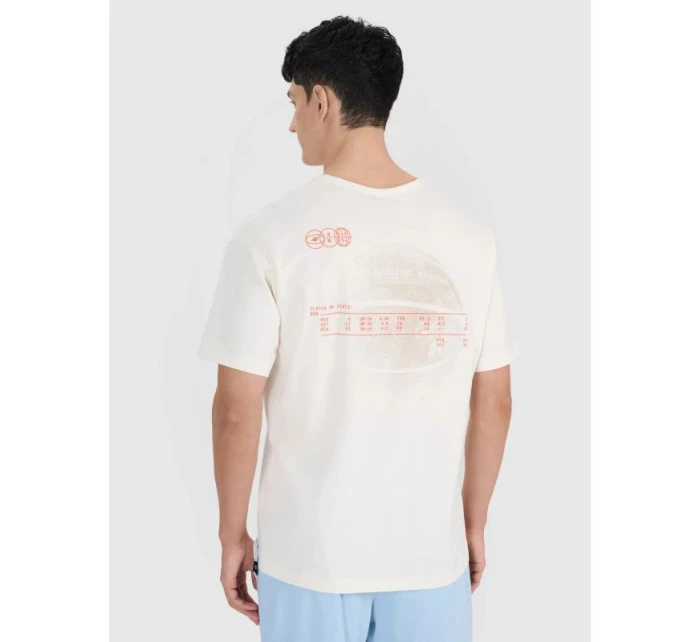 Pánske nadrozmerné tričko s potlačou 4F 4FRSS25TTSHM2652-11S pánske Pánske nadrozmerné tričko s potlačou 4F 4FRSS25TTSHM2652-11S pánske