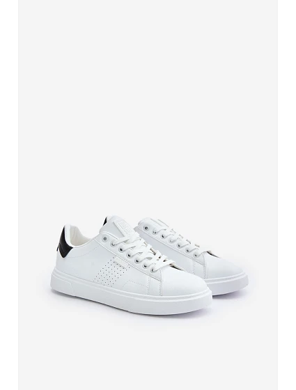 Pánské Sneakers Z Eko Kůže Big Star model 21669623 Bílé - Big Star Shoes Pánské Sneakers Z Eko Kůže Big Star model 21669623 Bílé - Big Star Shoes