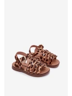 Sandałki Dziecięce Dziewczęce Z Eko Skóry Panterka Mariana Sandałki Dziecięce Dziewczęce Z Eko Skóry Panterka Mariana