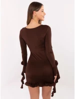 Sukienka MI SK model 21768542 brązowy - FPrice Sukienka MI SK model 21768542 brązowy - FPrice