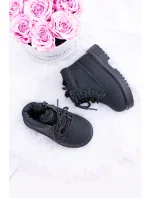 práškové černé teplé Dětské boty traper Dexter práškové černé teplé Dětské boty traper Dexter