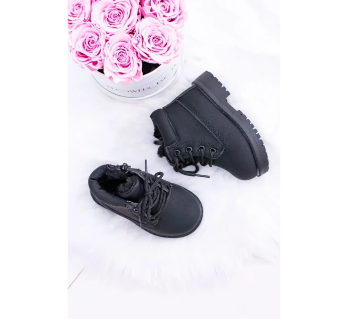 práškové černé teplé Dětské boty traper Dexter práškové černé teplé Dětské boty traper Dexter