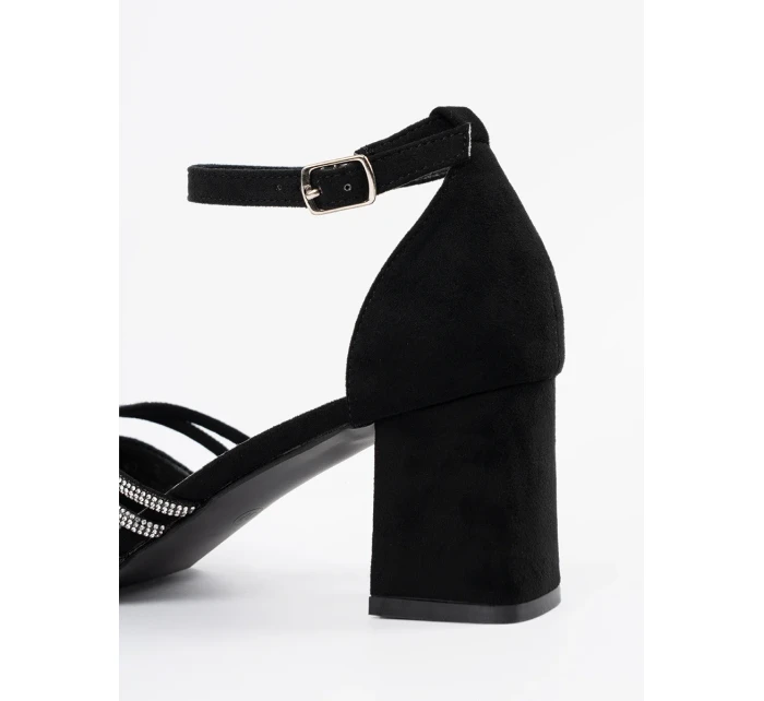 Pohodlné lodičky černé dámské na širokém podpatku Pohodlné lodičky černé dámské na širokém podpatku