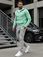 Pánska mikina s kapucňou mint FashionStreet BX5231