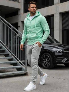 Pánska mikina s kapucňou mint FashionStreet BX5231