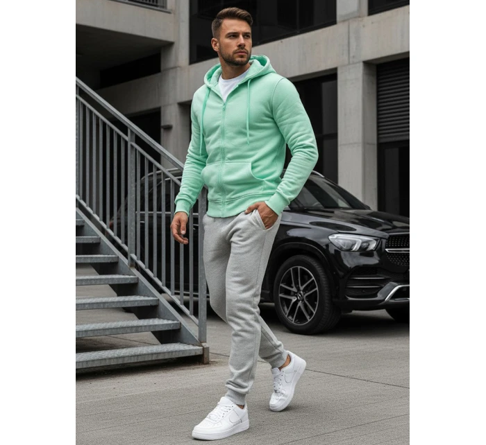 Pánska mikina s kapucňou mint FashionStreet BX5231