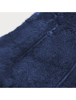 Tmavě modrá dámská plyšová vesta (HH005-50)